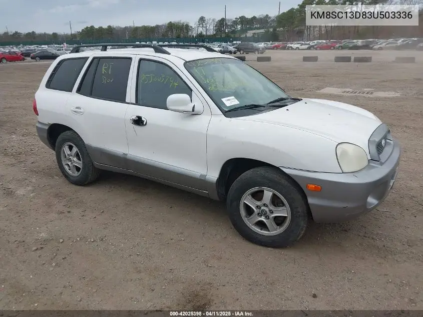 2003 Hyundai Santa Fe Gls/Lx VIN: KM8SC13D83U503336 Lot: 42025398