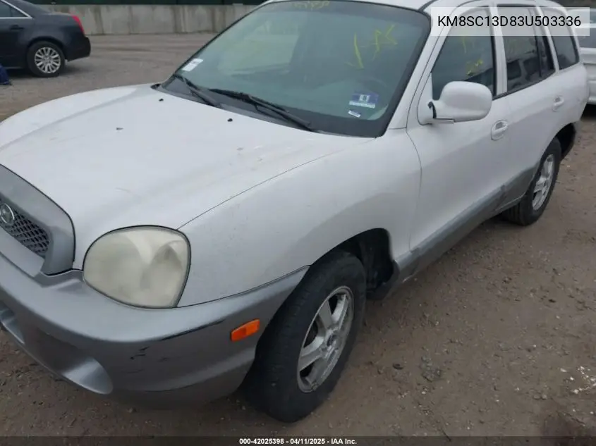 2003 Hyundai Santa Fe Gls/Lx VIN: KM8SC13D83U503336 Lot: 42025398