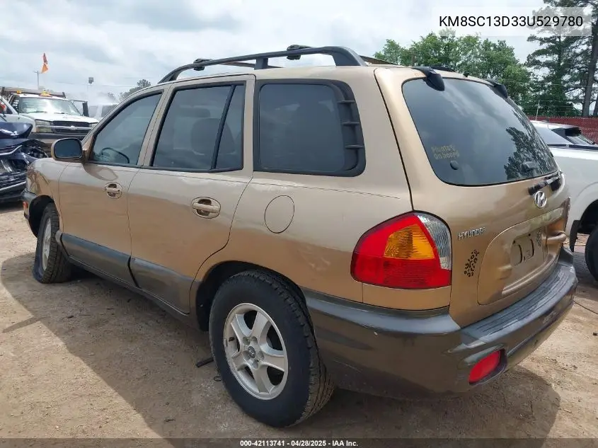 2003 Hyundai Santa Fe Gls/Lx VIN: KM8SC13D33U529780 Lot: 42113741