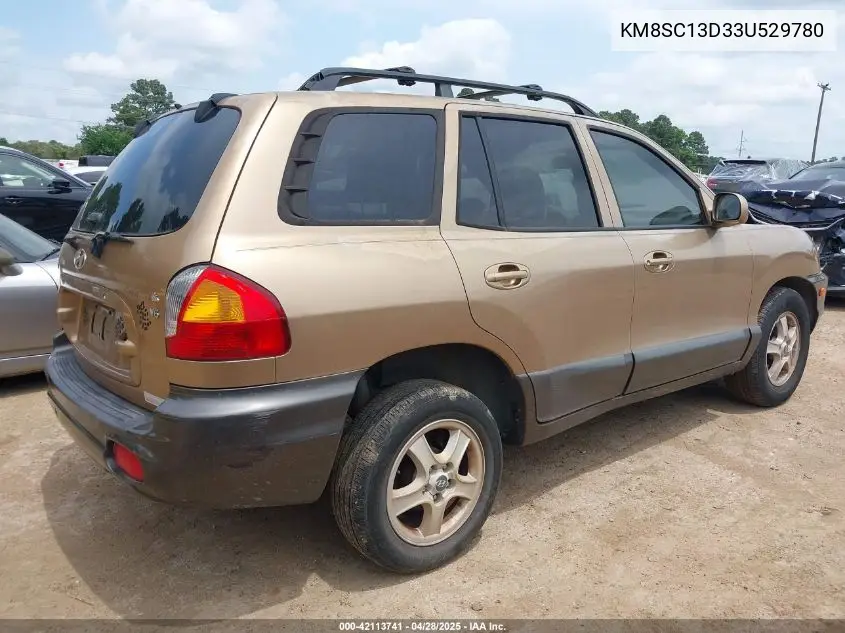 2003 Hyundai Santa Fe Gls/Lx VIN: KM8SC13D33U529780 Lot: 42113741