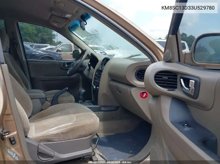 2003 Hyundai Santa Fe Gls/Lx VIN: KM8SC13D33U529780 Lot: 42113741
