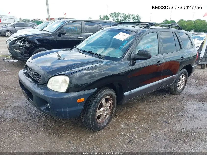 2003 Hyundai Santa Fe Gls/Lx VIN: KM8SC73D73U427756 Lot: 42142862
