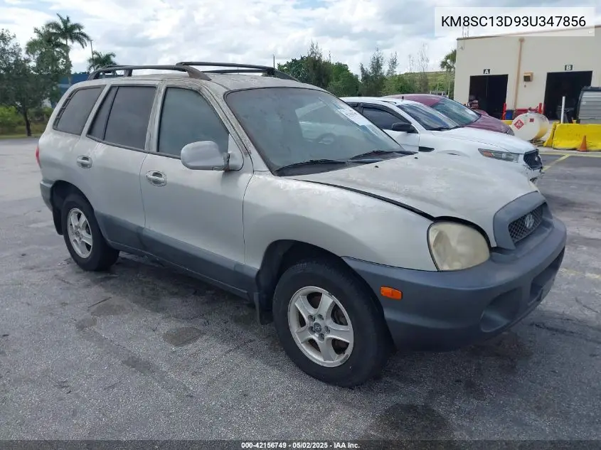 2003 Hyundai Santa Fe Gls/Lx VIN: KM8SC13D93U347856 Lot: 42156749