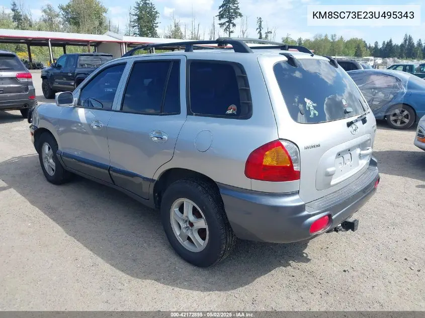 2003 Hyundai Santa Fe Gls/Lx VIN: KM8SC73E23U495343 Lot: 42172895