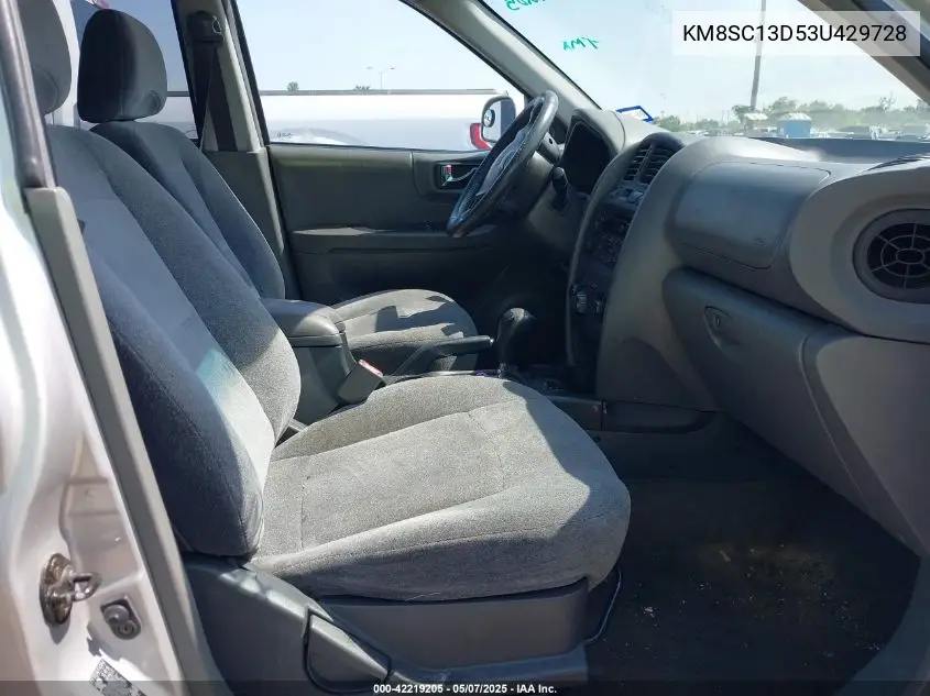 2003 Hyundai Santa Fe Gls/Lx VIN: KM8SC13D53U429728 Lot: 42219205