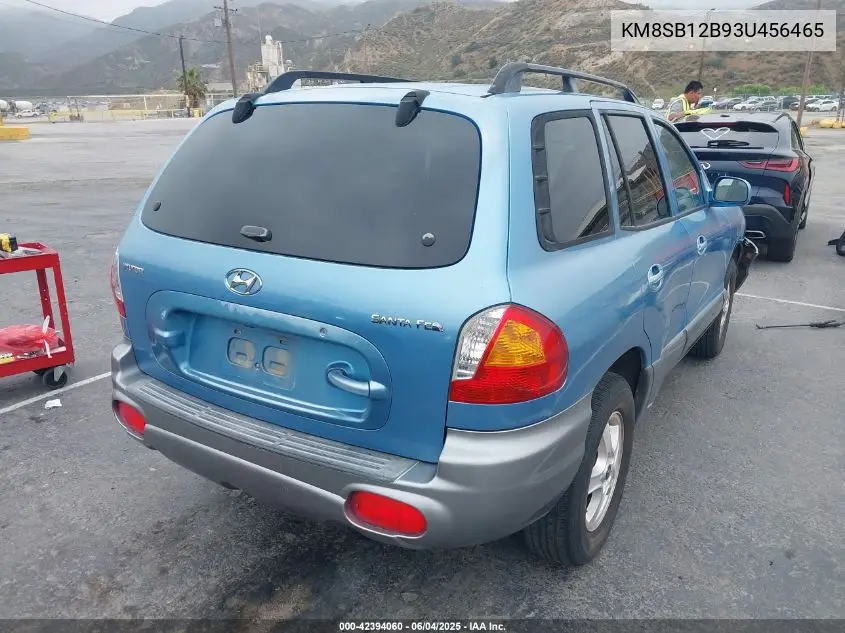2003 Hyundai Santa Fe VIN: KM8SB12B93U456465 Lot: 42394060
