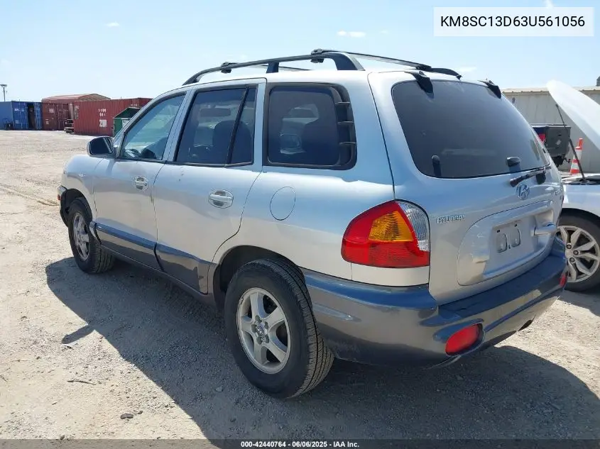 2003 Hyundai Santa Fe Gls/Lx VIN: KM8SC13D63U561056 Lot: 42440764