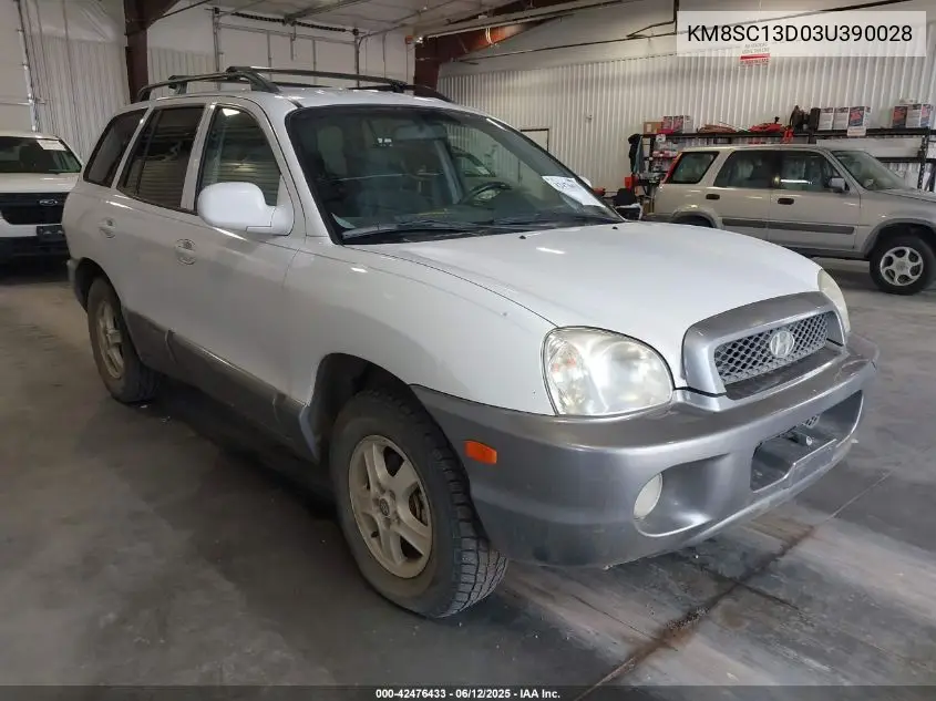2003 Hyundai Santa Fe Gls/Lx VIN: KM8SC13D03U390028 Lot: 42476433