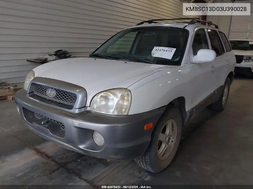 2003 Hyundai Santa Fe Gls/Lx VIN: KM8SC13D03U390028 Lot: 42476433