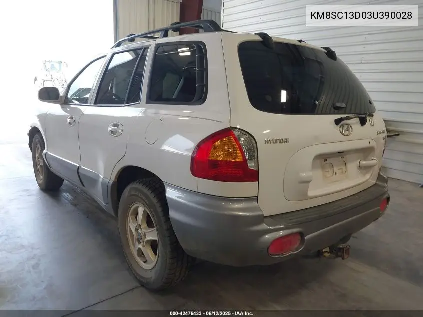 2003 Hyundai Santa Fe Gls/Lx VIN: KM8SC13D03U390028 Lot: 42476433