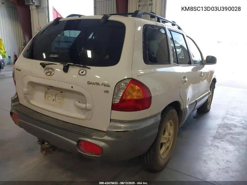 2003 Hyundai Santa Fe Gls/Lx VIN: KM8SC13D03U390028 Lot: 42476433