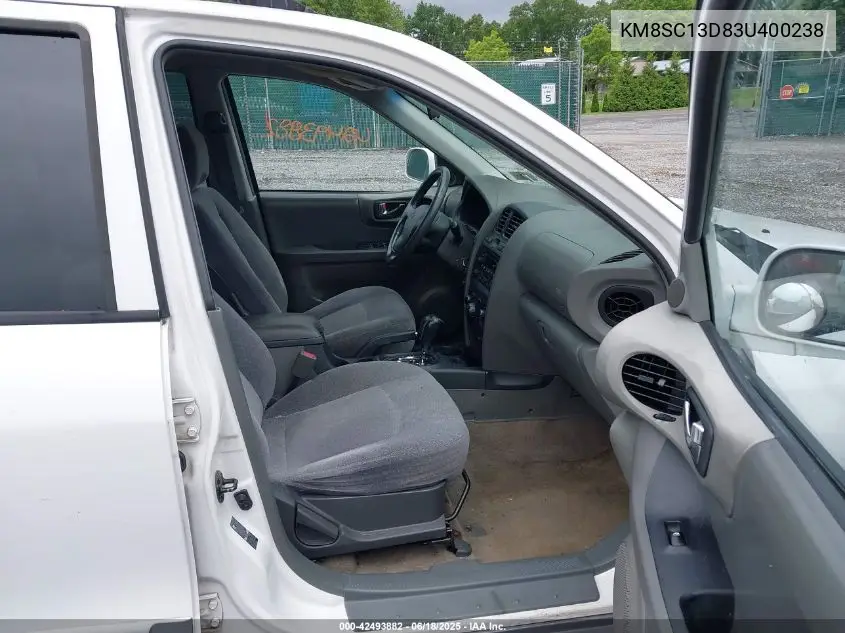 2003 Hyundai Santa Fe Gls/Lx VIN: KM8SC13D83U400238 Lot: 42493882