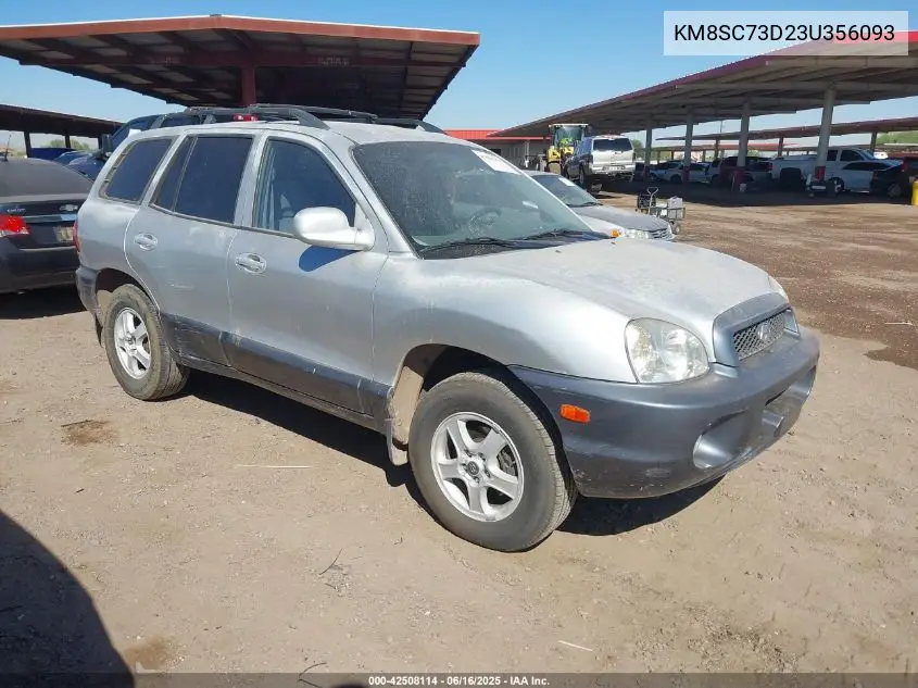 2003 Hyundai Santa Fe Gls/Lx VIN: KM8SC73D23U356093 Lot: 42508114