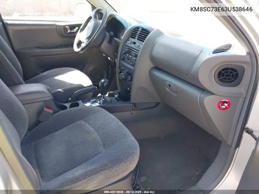 2003 Hyundai Santa Fe Gls/Lx VIN: KM8SC73E63U538646 Lot: 42510046