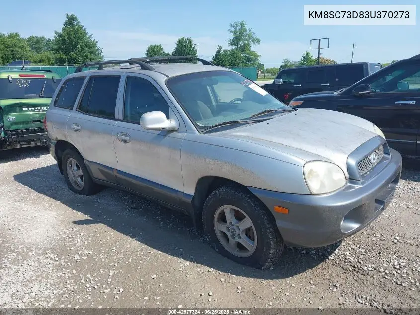 2003 Hyundai Santa Fe Gls/Lx VIN: KM8SC73D83U370273 Lot: 42577324