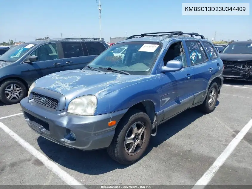 2003 Hyundai Santa Fe Gls/Lx VIN: KM8SC13D23U344409 Lot: 42620353