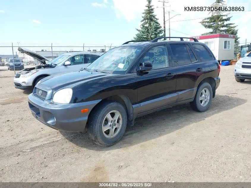 2004 Hyundai Santa Fe VIN: KM8SB73D54U638863 Lot: 30064782