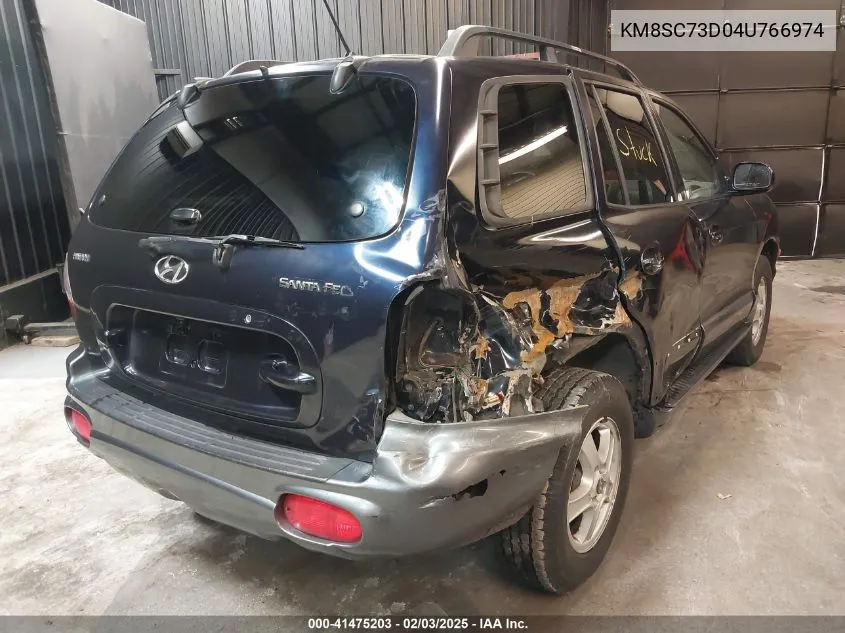 2004 Hyundai Santa Fe Gls VIN: KM8SC73D04U766974 Lot: 41475203