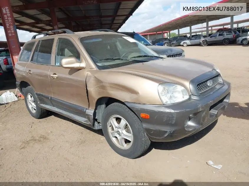 2004 Hyundai Santa Fe Gls/Lx VIN: KM8SC13EX4U788017 Lot: 42031630