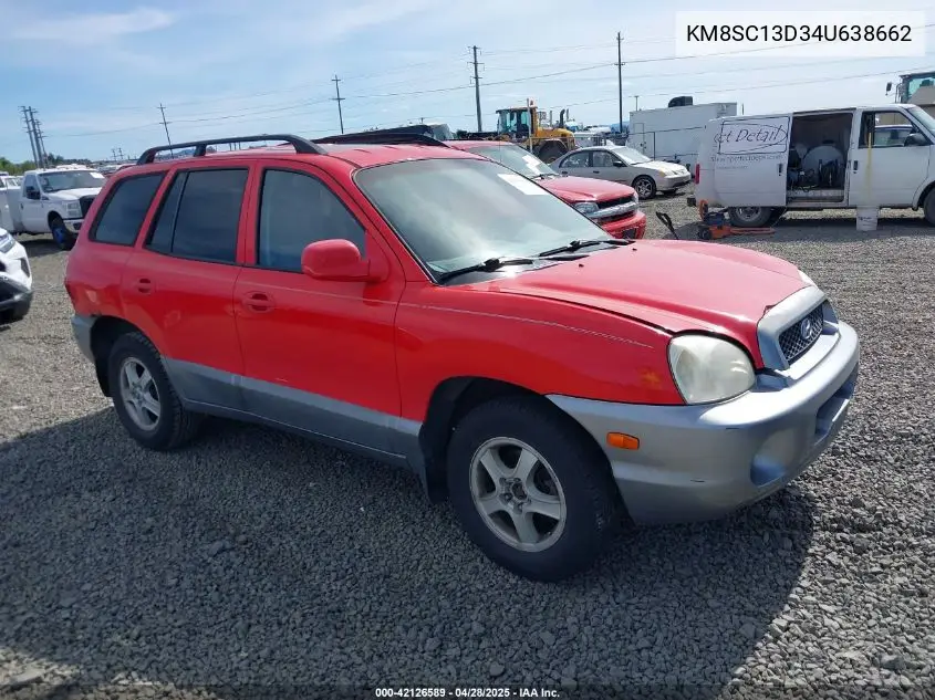 2004 Hyundai Santa Fe Gls VIN: KM8SC13D34U638662 Lot: 42126589