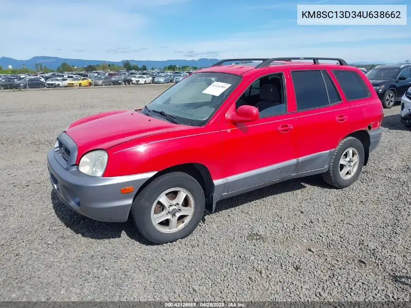 2004 Hyundai Santa Fe Gls VIN: KM8SC13D34U638662 Lot: 42126589