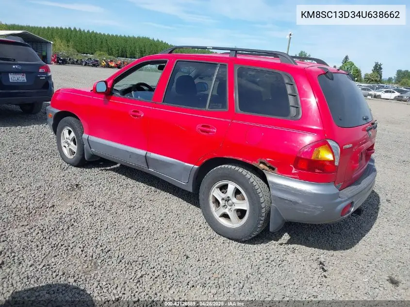 2004 Hyundai Santa Fe Gls VIN: KM8SC13D34U638662 Lot: 42126589