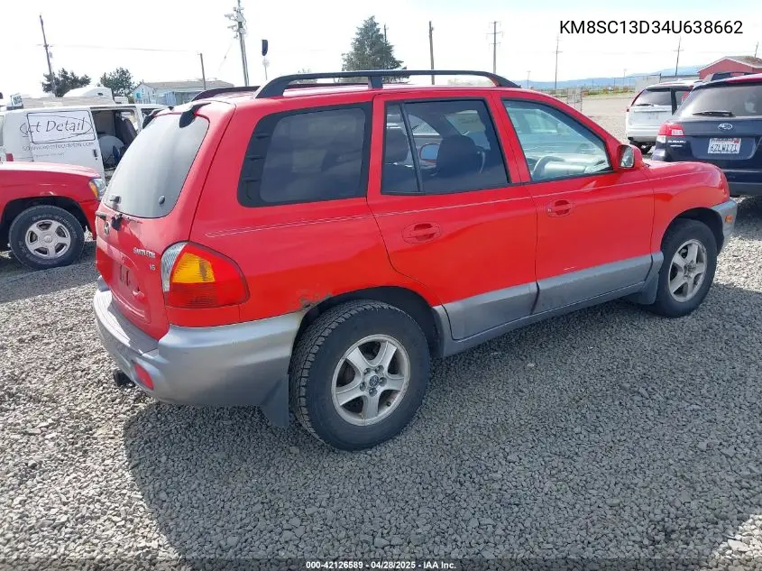 2004 Hyundai Santa Fe Gls VIN: KM8SC13D34U638662 Lot: 42126589