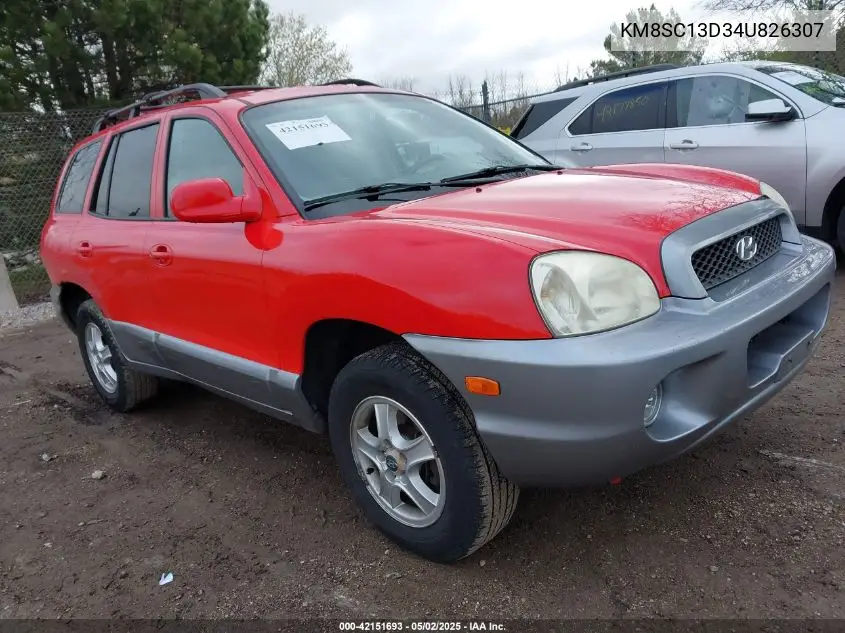 2004 Hyundai Santa Fe Gls VIN: KM8SC13D34U826307 Lot: 42151693