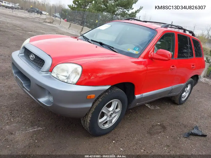 2004 Hyundai Santa Fe Gls VIN: KM8SC13D34U826307 Lot: 42151693
