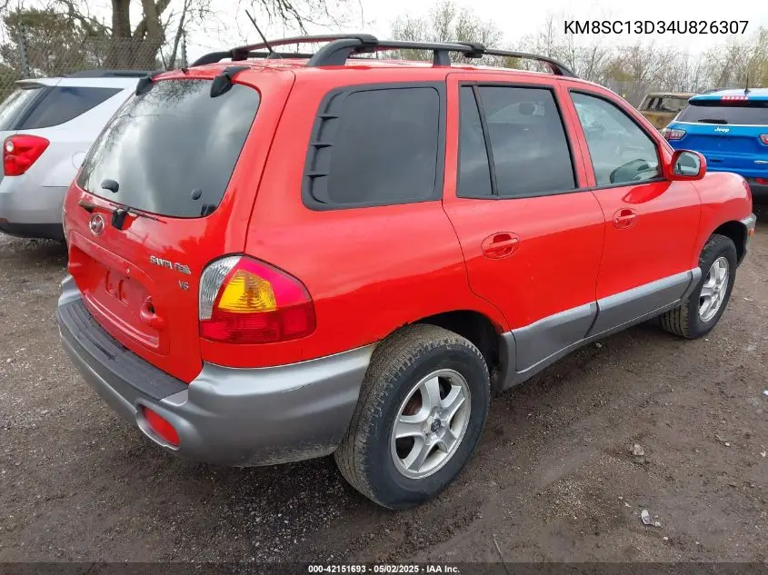 2004 Hyundai Santa Fe Gls VIN: KM8SC13D34U826307 Lot: 42151693
