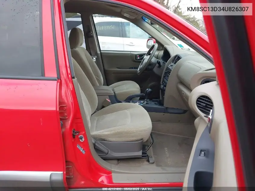 2004 Hyundai Santa Fe Gls VIN: KM8SC13D34U826307 Lot: 42151693