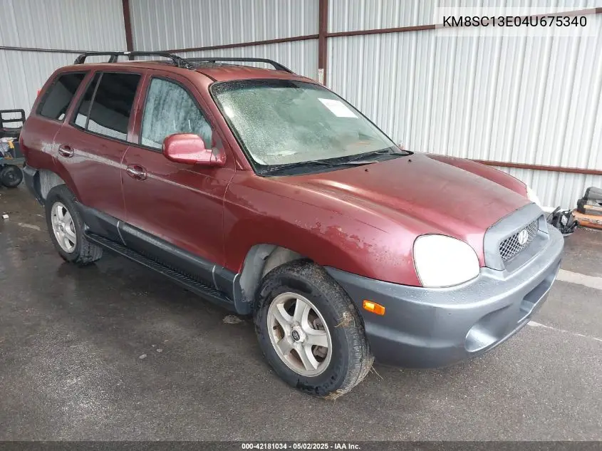 2004 Hyundai Santa Fe Gls/Lx VIN: KM8SC13E04U675340 Lot: 42181034