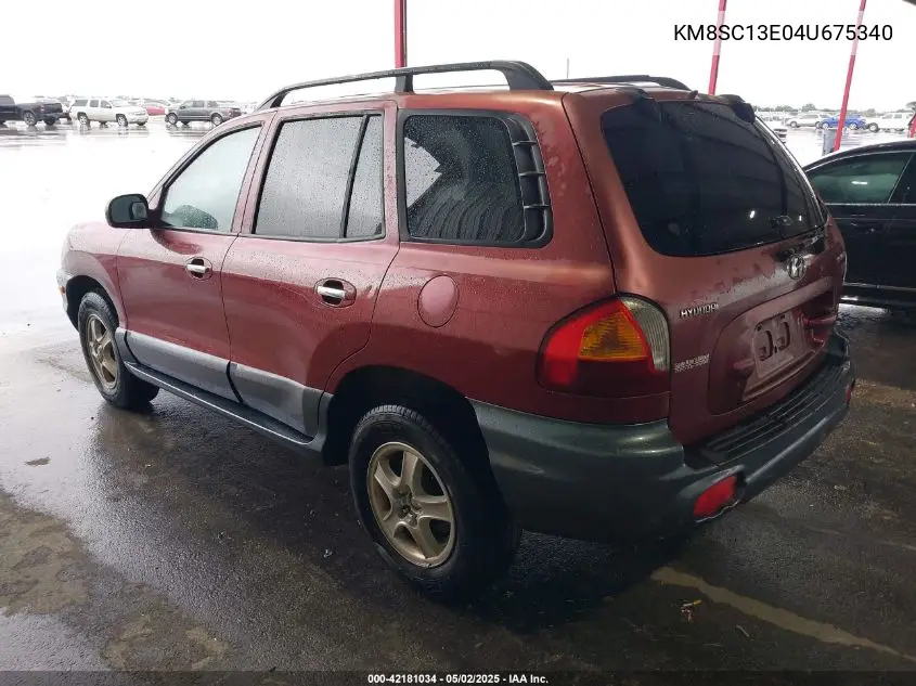 2004 Hyundai Santa Fe Gls/Lx VIN: KM8SC13E04U675340 Lot: 42181034
