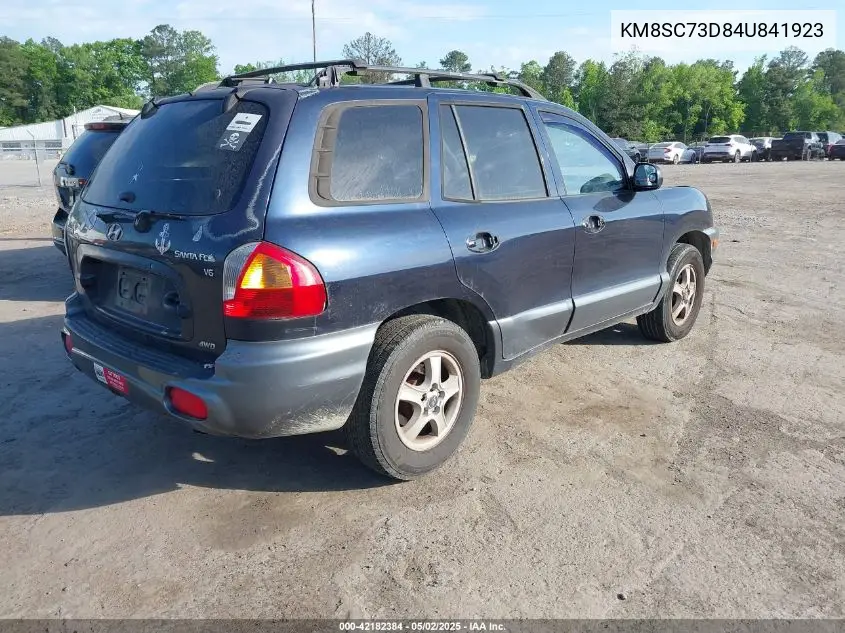 2004 Hyundai Santa Fe Gls VIN: KM8SC73D84U841923 Lot: 42182384
