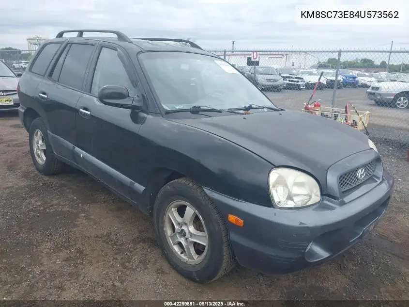 2004 Hyundai Santa Fe Gls/Lx VIN: KM8SC73E84U573562 Lot: 42259881