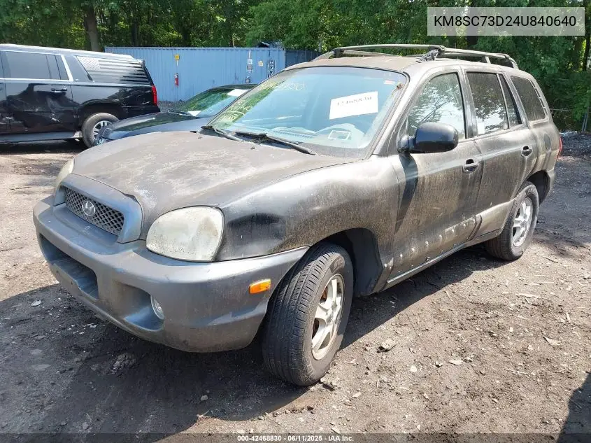 2004 Hyundai Santa Fe Gls VIN: KM8SC73D24U840640 Lot: 42468830