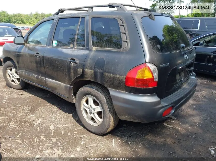 2004 Hyundai Santa Fe Gls VIN: KM8SC73D24U840640 Lot: 42468830