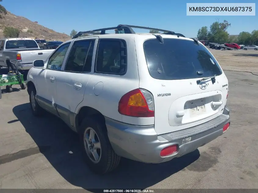 2004 Hyundai Santa Fe Gls VIN: KM8SC73DX4U687375 Lot: 42517500