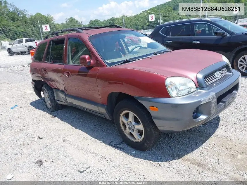 2004 Hyundai Santa Fe VIN: KM8SB12B84U628261 Lot: 42581376