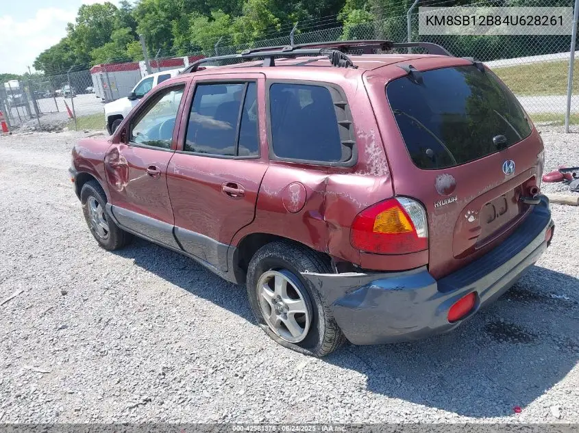 2004 Hyundai Santa Fe VIN: KM8SB12B84U628261 Lot: 42581376