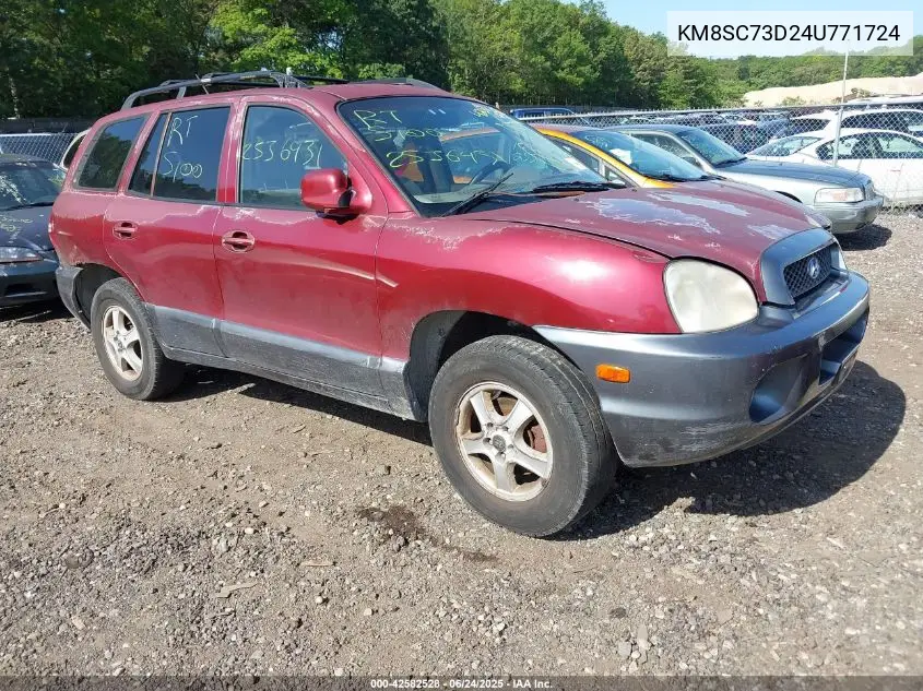 2004 Hyundai Santa Fe Gls VIN: KM8SC73D24U771724 Lot: 42582528