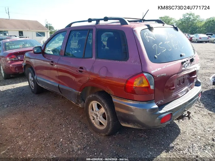 2004 Hyundai Santa Fe Gls VIN: KM8SC73D24U771724 Lot: 42582528