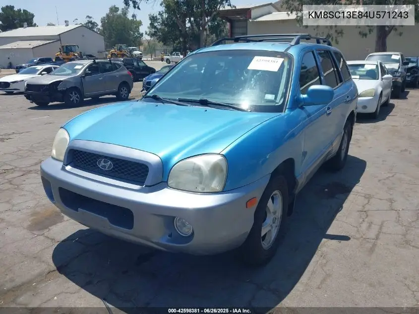 2004 Hyundai Santa Fe Gls/Lx VIN: KM8SC13E84U571243 Lot: 42598381