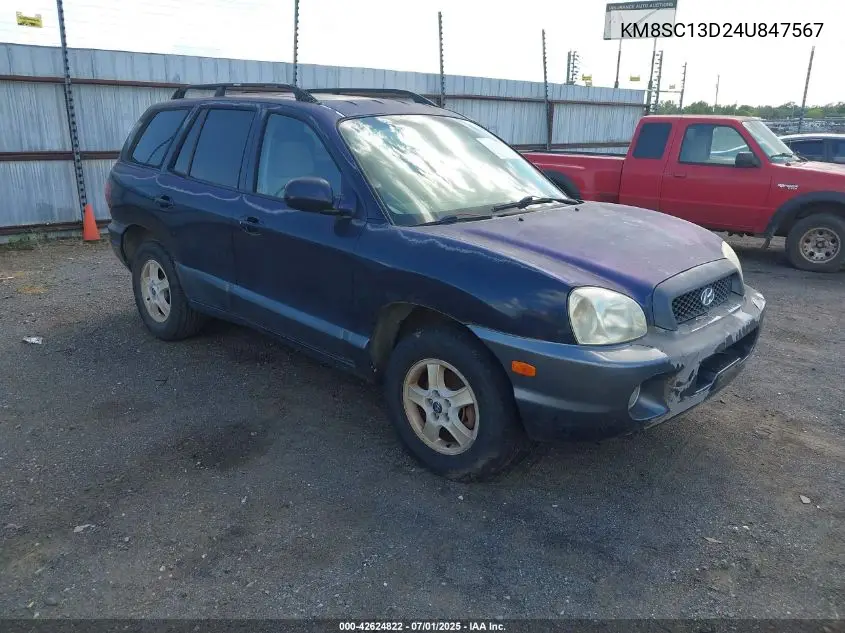 2004 Hyundai Santa Fe Gls VIN: KM8SC13D24U847567 Lot: 42624822