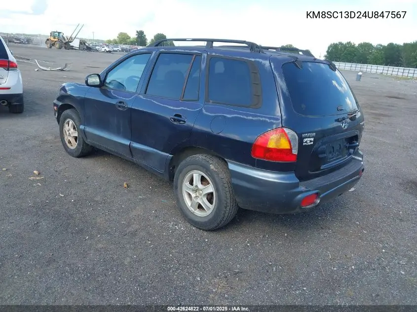 2004 Hyundai Santa Fe Gls VIN: KM8SC13D24U847567 Lot: 42624822