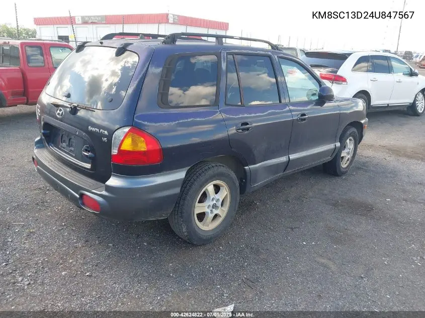 2004 Hyundai Santa Fe Gls VIN: KM8SC13D24U847567 Lot: 42624822