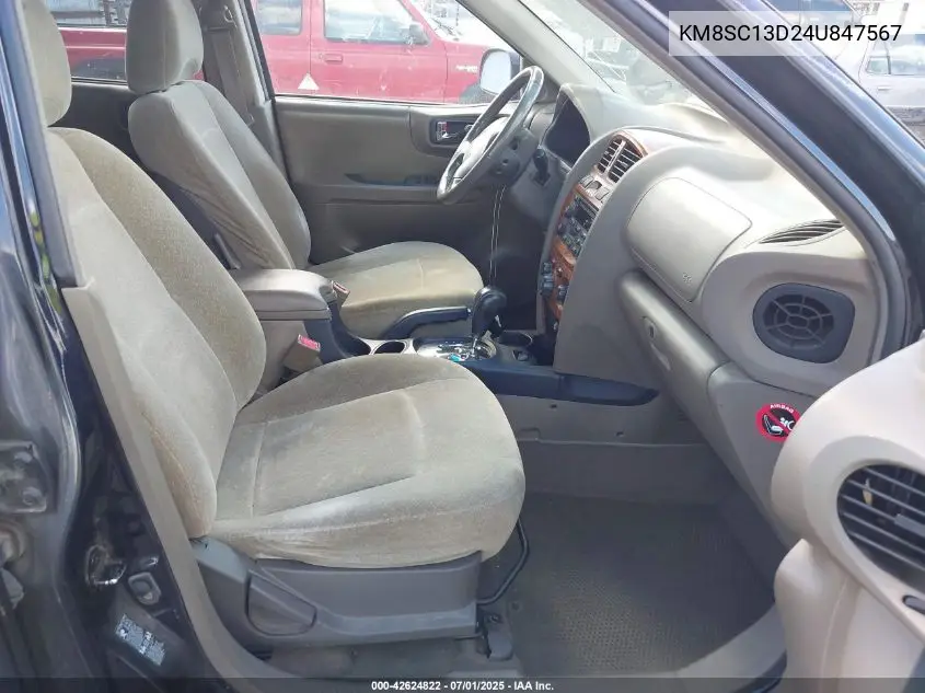 2004 Hyundai Santa Fe Gls VIN: KM8SC13D24U847567 Lot: 42624822