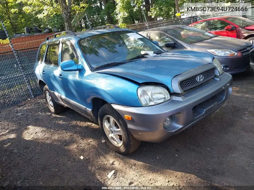 2004 Hyundai Santa Fe Gls/Lx VIN: KM8SC73E94U724666 Lot: 42633446