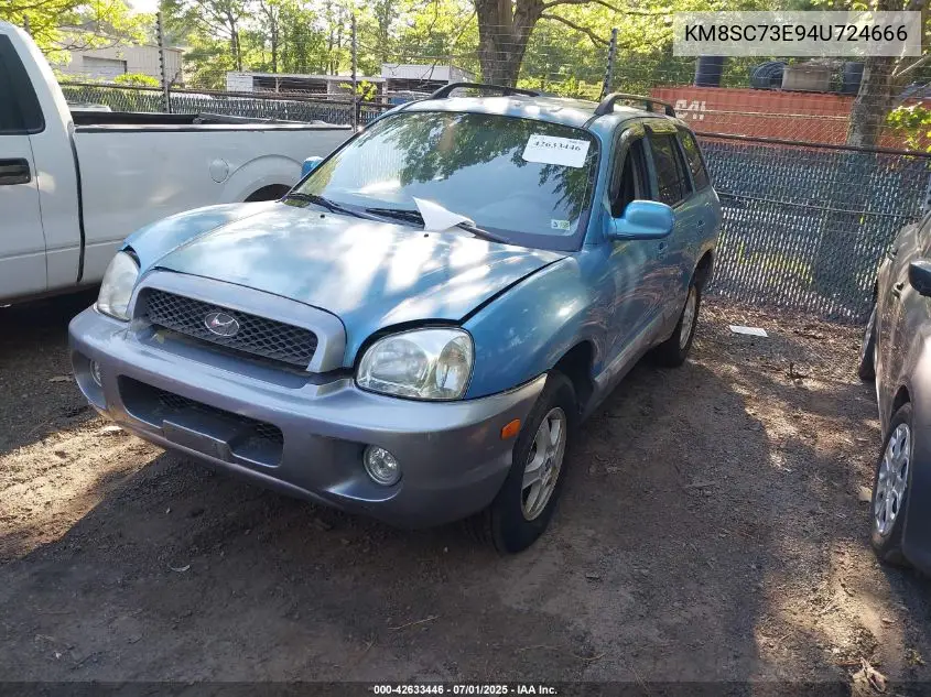 2004 Hyundai Santa Fe Gls/Lx VIN: KM8SC73E94U724666 Lot: 42633446