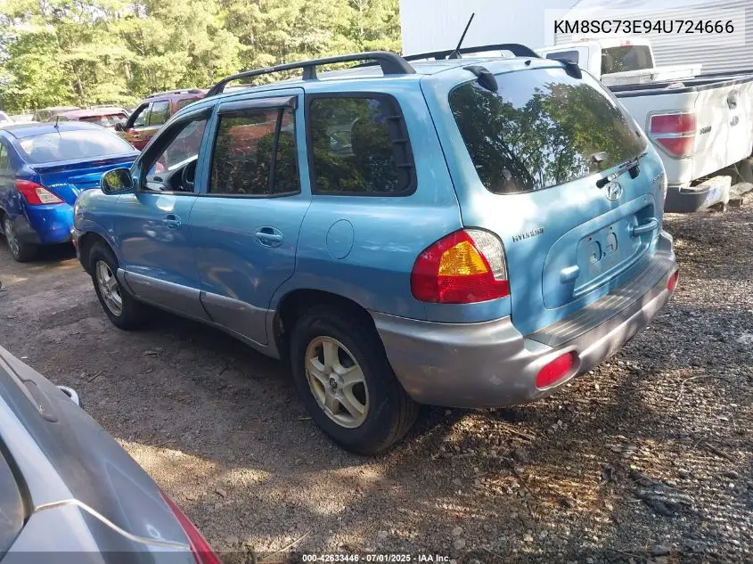 2004 Hyundai Santa Fe Gls/Lx VIN: KM8SC73E94U724666 Lot: 42633446